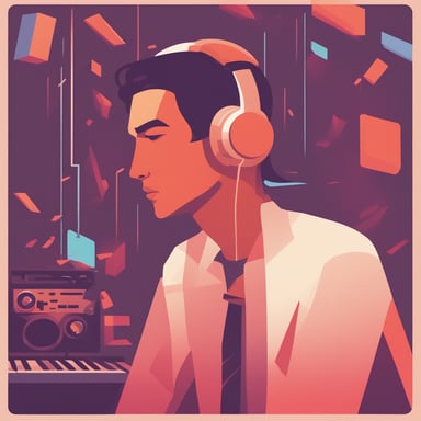 a person listening to music