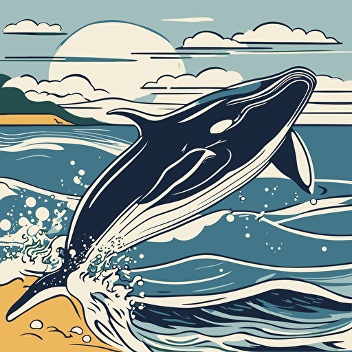 a whale jumping out of the water