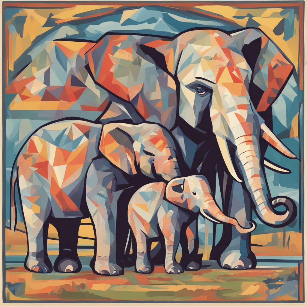 a family of elephants