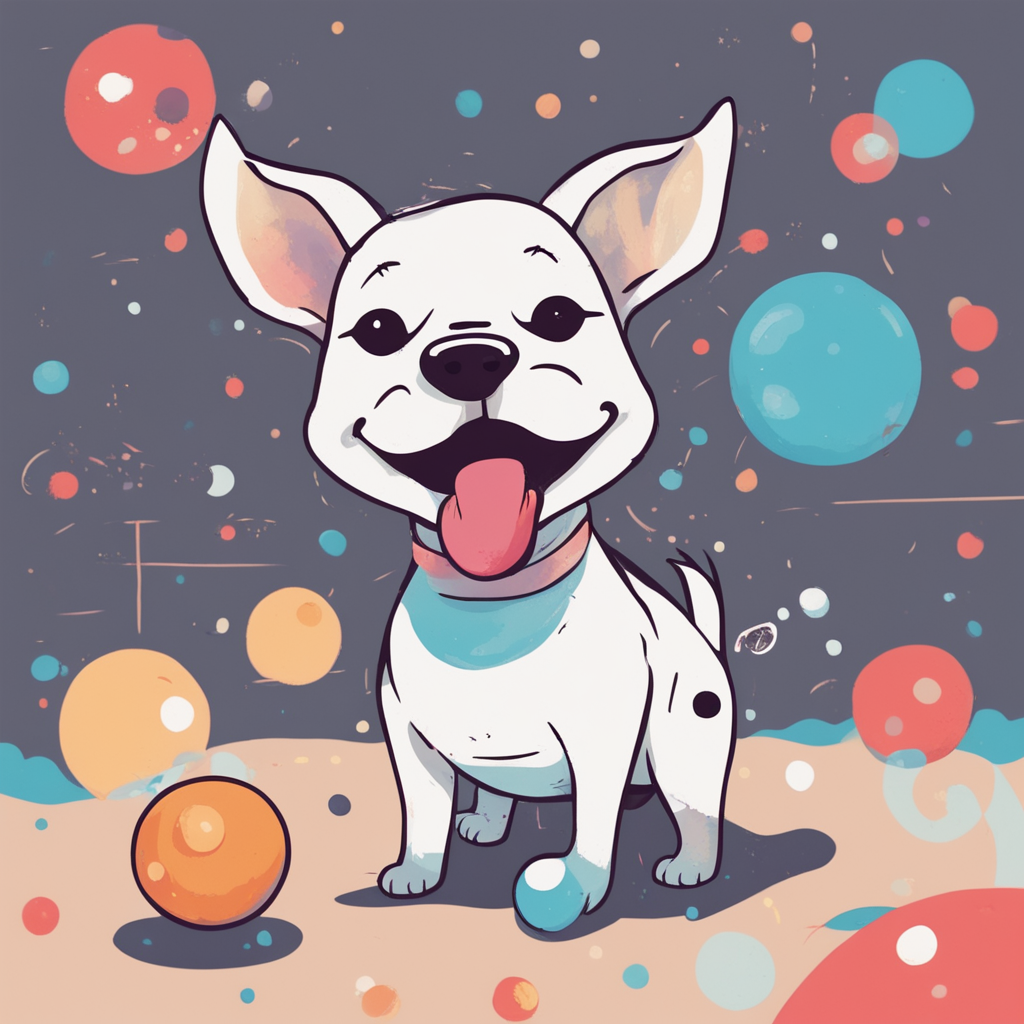 a dog playing with a ball