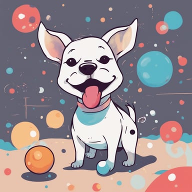 a dog playing with a ball