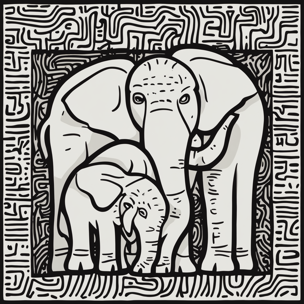 a family of elephants