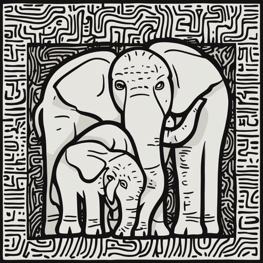a family of elephants