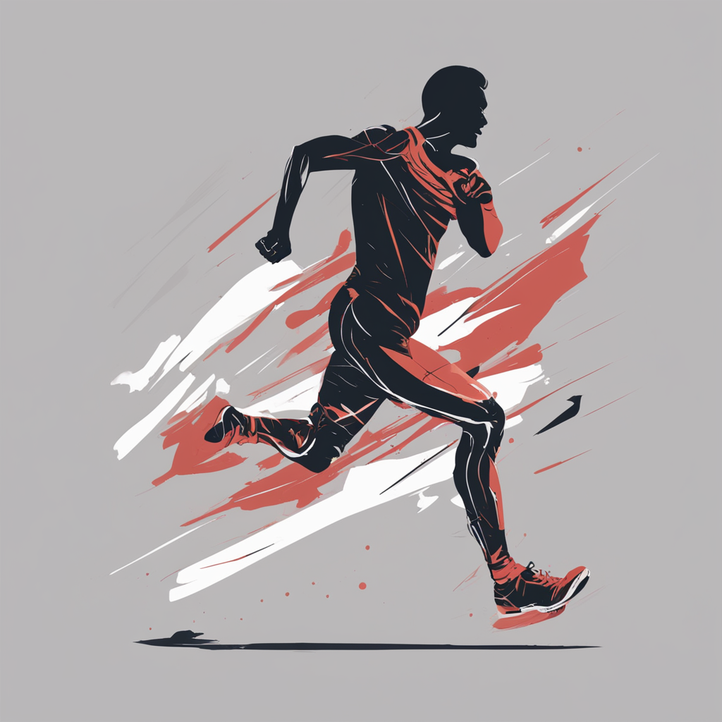 a runner running over an obstacle