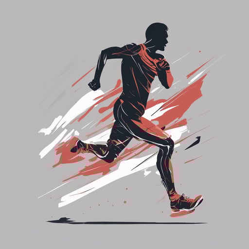 a runner running over an obstacle