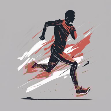 a runner running over an obstacle