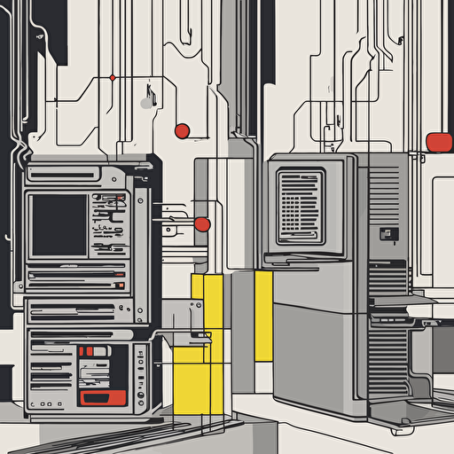 a diagram of a computer connected to a server