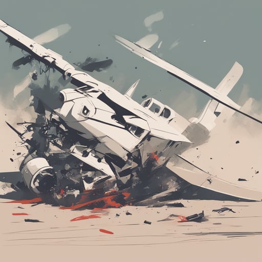 a plane crash site