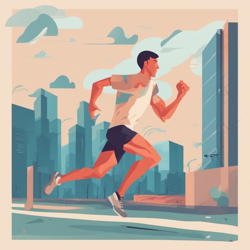 a runner running over an obstacle