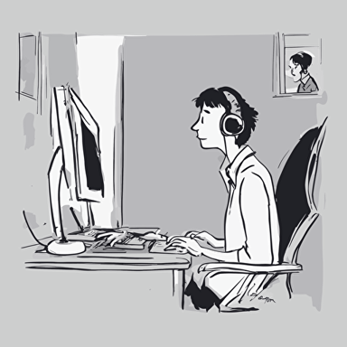 a customer support person appearing from a computer screen