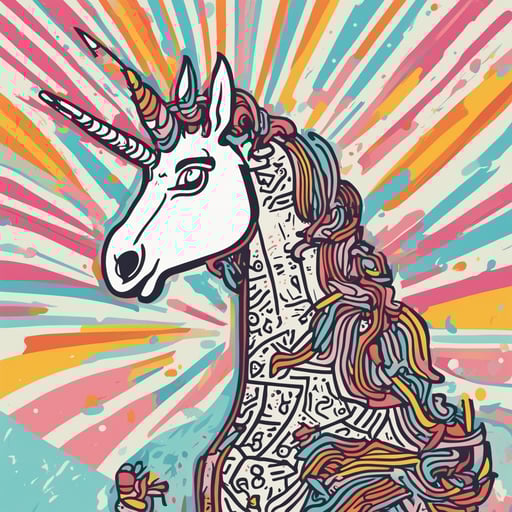 a portrait of a unicorn