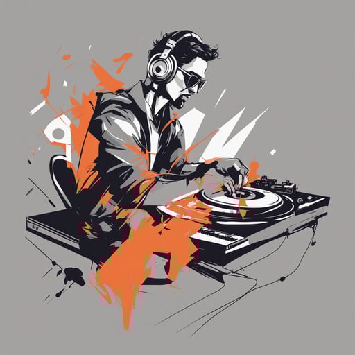 a man dj playing music