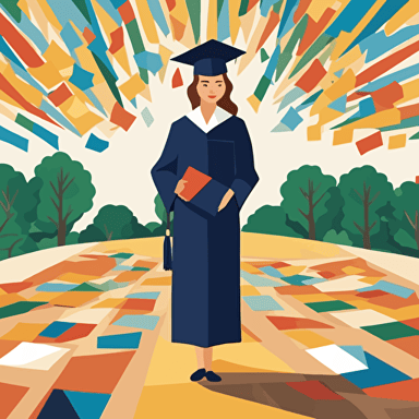 a woman graduating from college