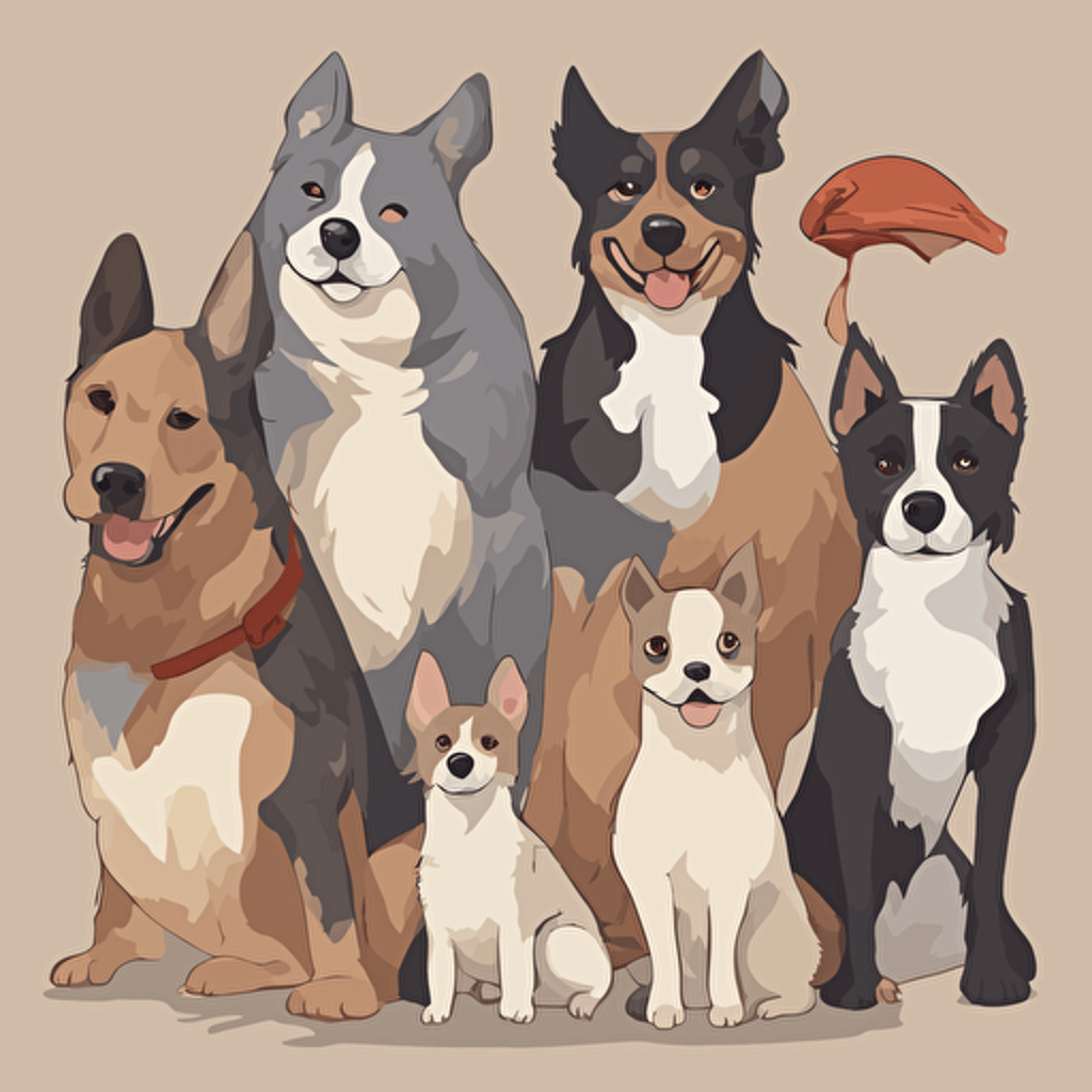 a group of dogs