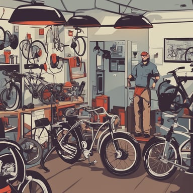 a bicycle repair shop