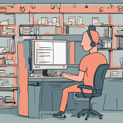 a customer support person appearing from a computer screen