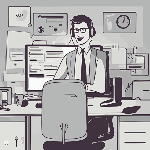 a customer support person appearing from a computer screen