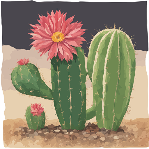 a cactus with a flower