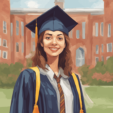 a woman graduating from college