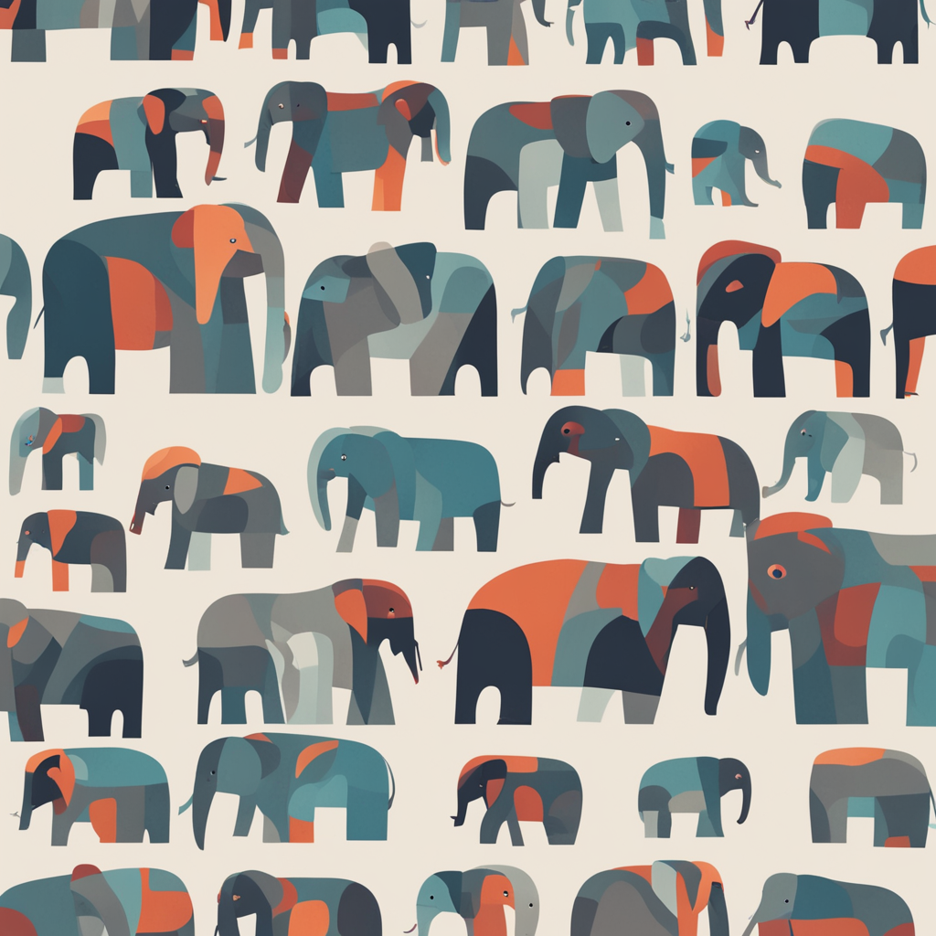 a family of elephants