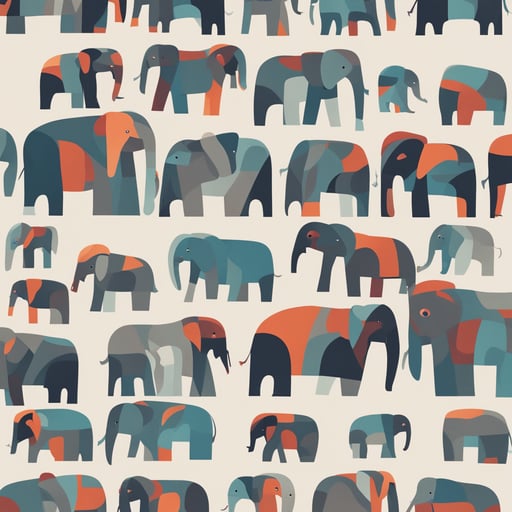 a family of elephants