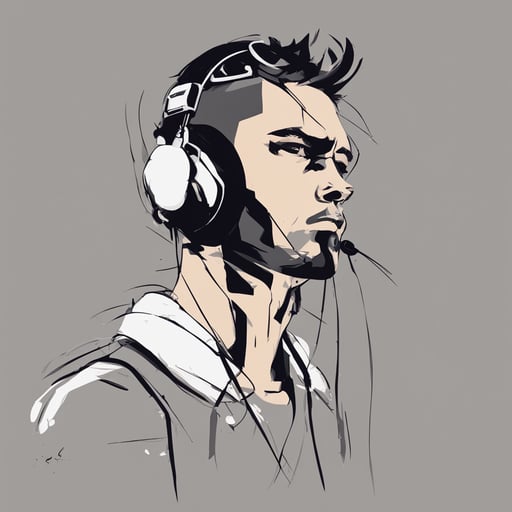 a person listening to music