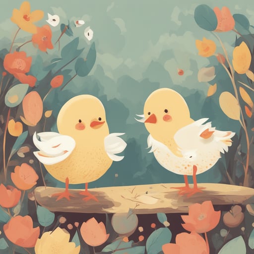 chicks playing