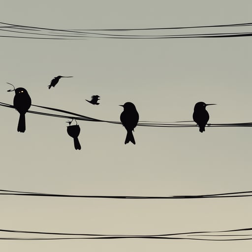 birds on a wire