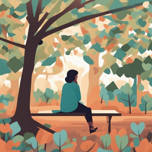 a person sitting under a tree