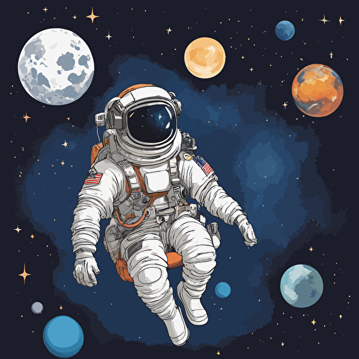 a person with vr headset floating in space