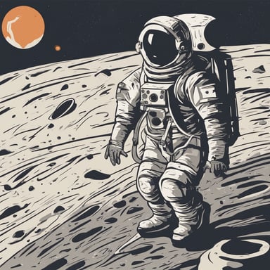 an astronaut on the moon