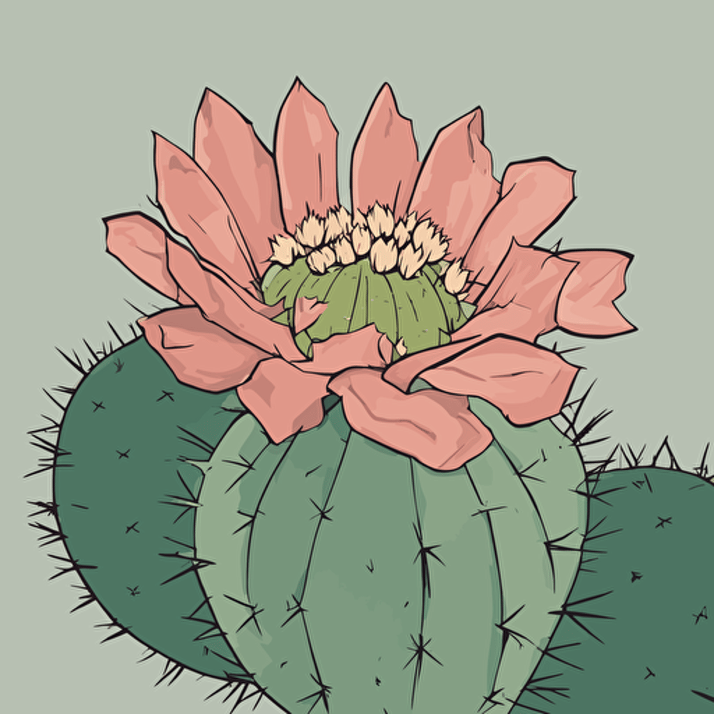 a cactus with a flower