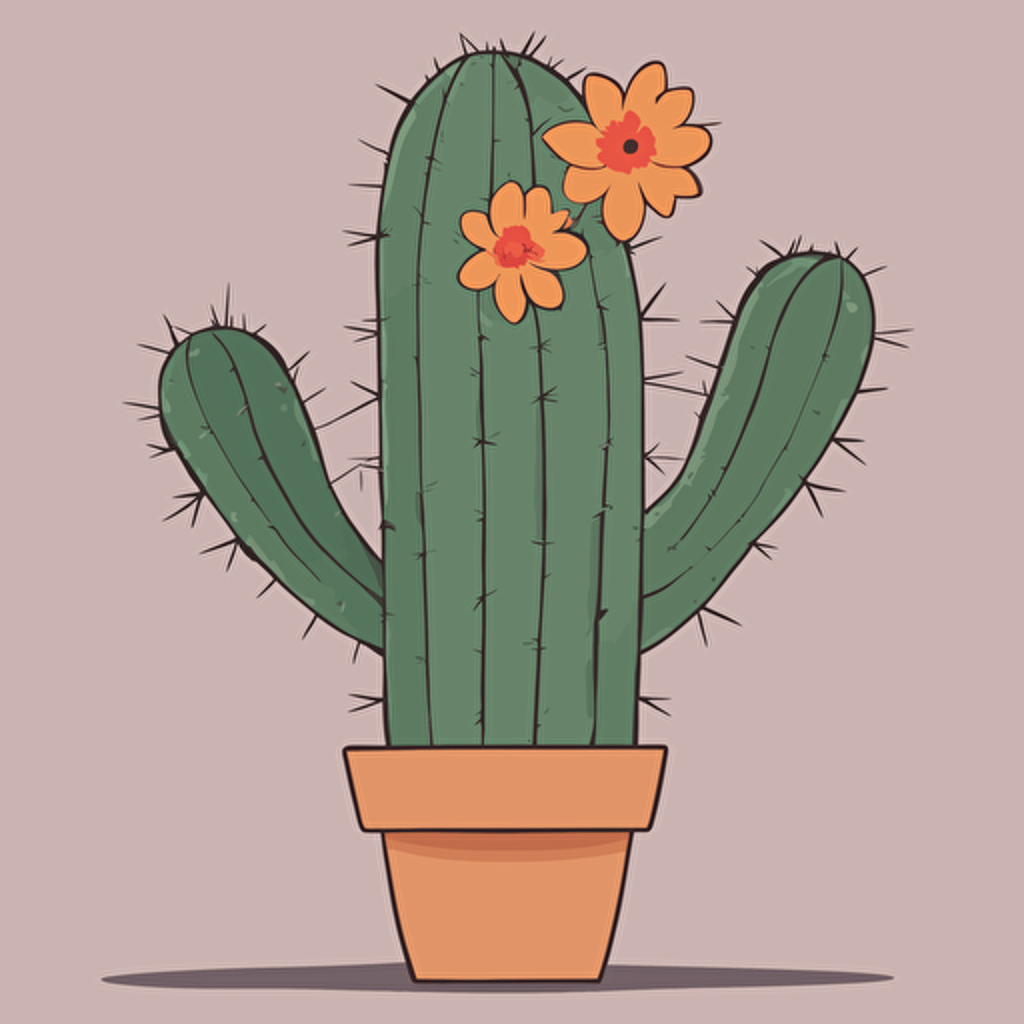 a cactus with a flower