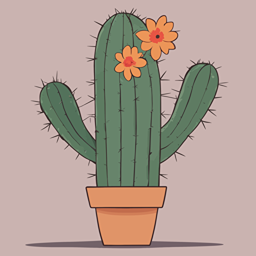 a cactus with a flower