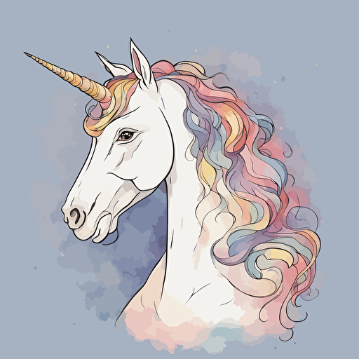 a portrait of a unicorn