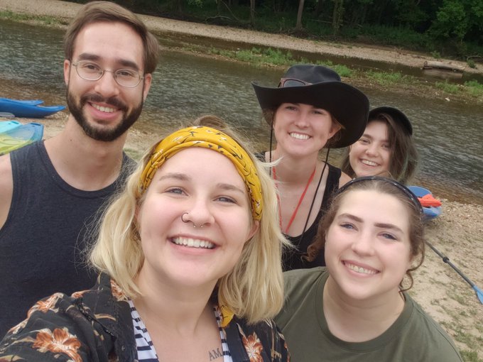Russell Lab team engaging with students during an outreach event