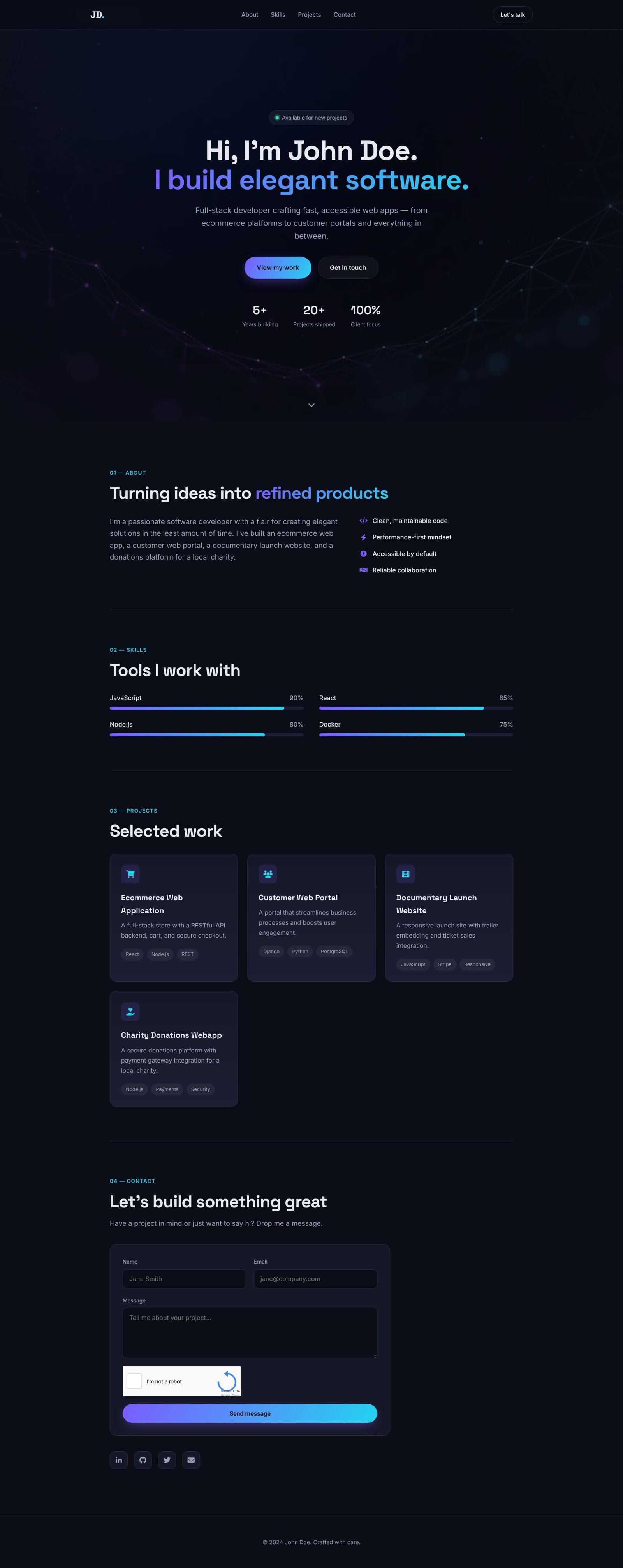 John Doe - Software Developer