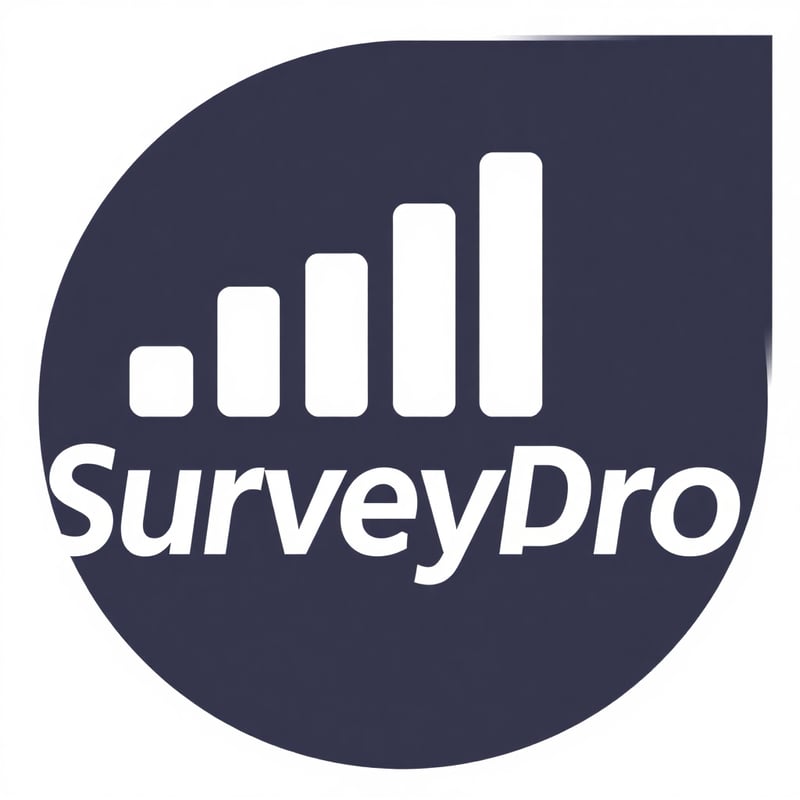 SurveyPro Logo with Bar Chart Icon