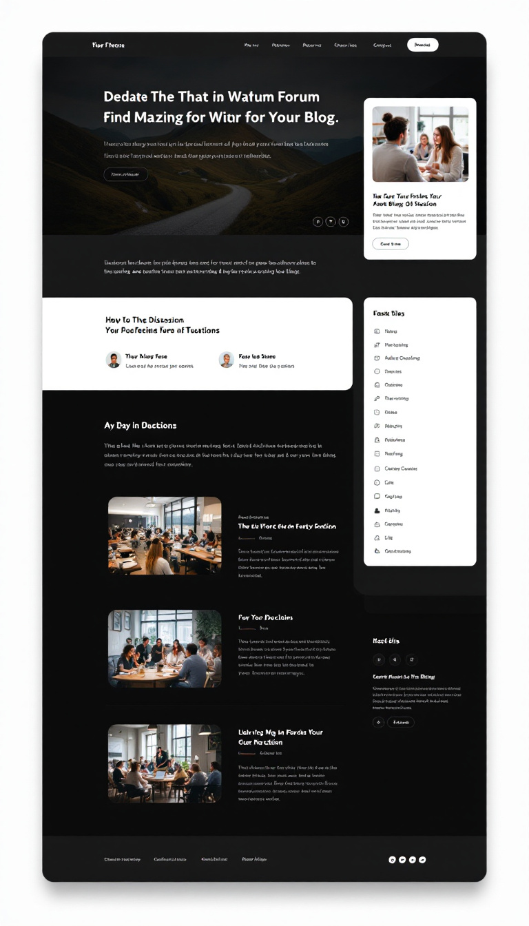 Minimalist Forum Blog Design