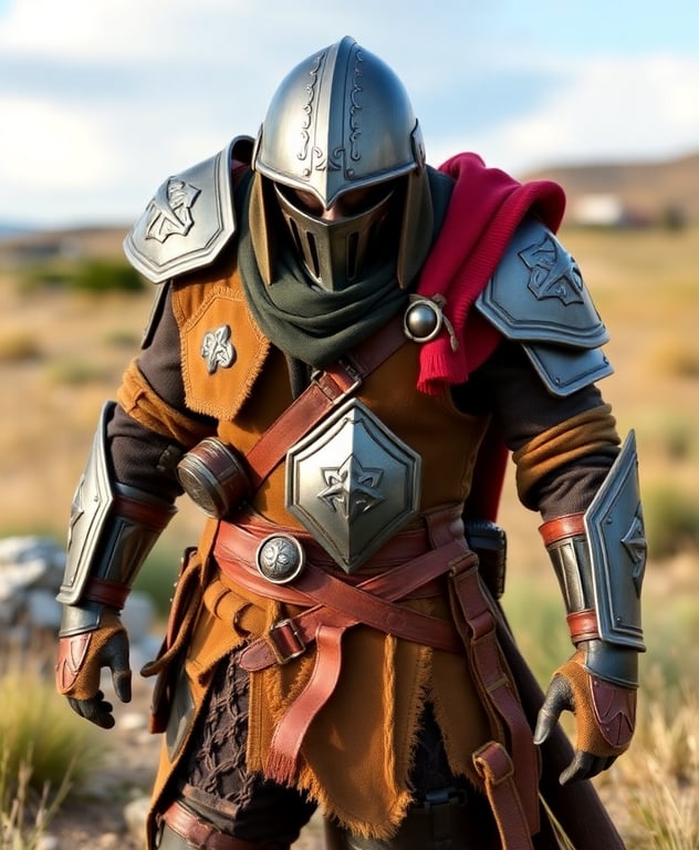 Wasteland warrior anime cosplay outfit with armor pieces