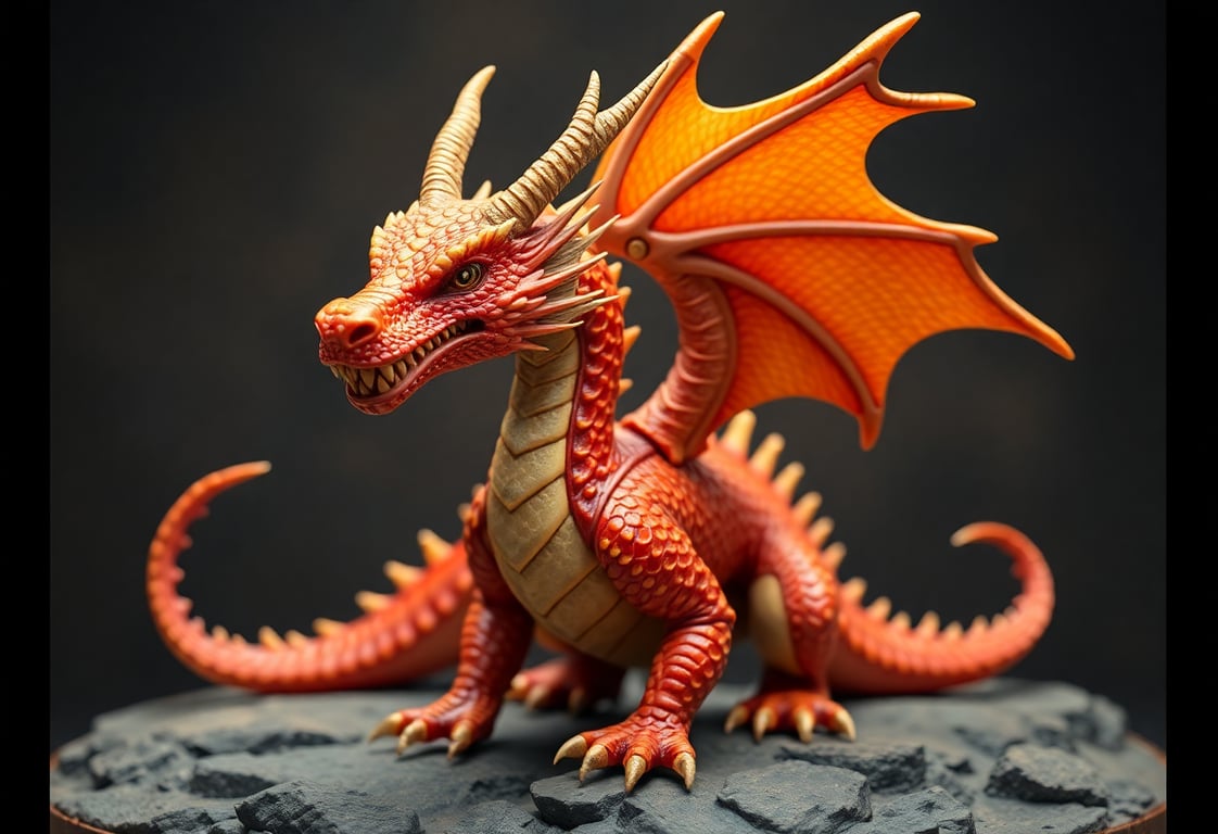 Créature dragon réaliste avec écailles détaillées