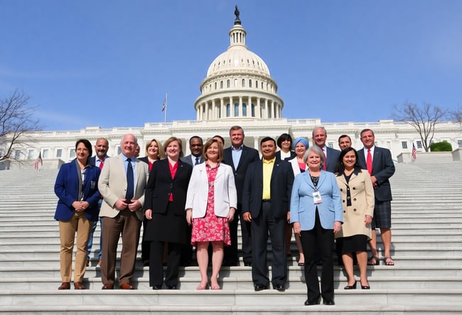 Diverse Senators Unite at the Capitol Steps