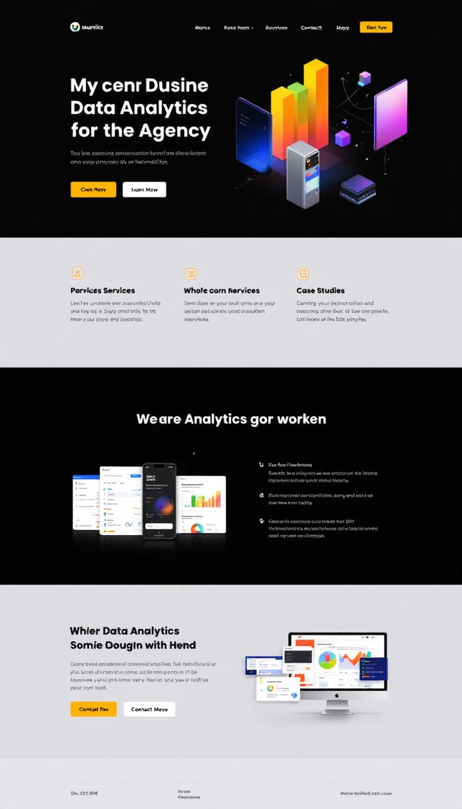 Modern Data Analytics Web Page Design