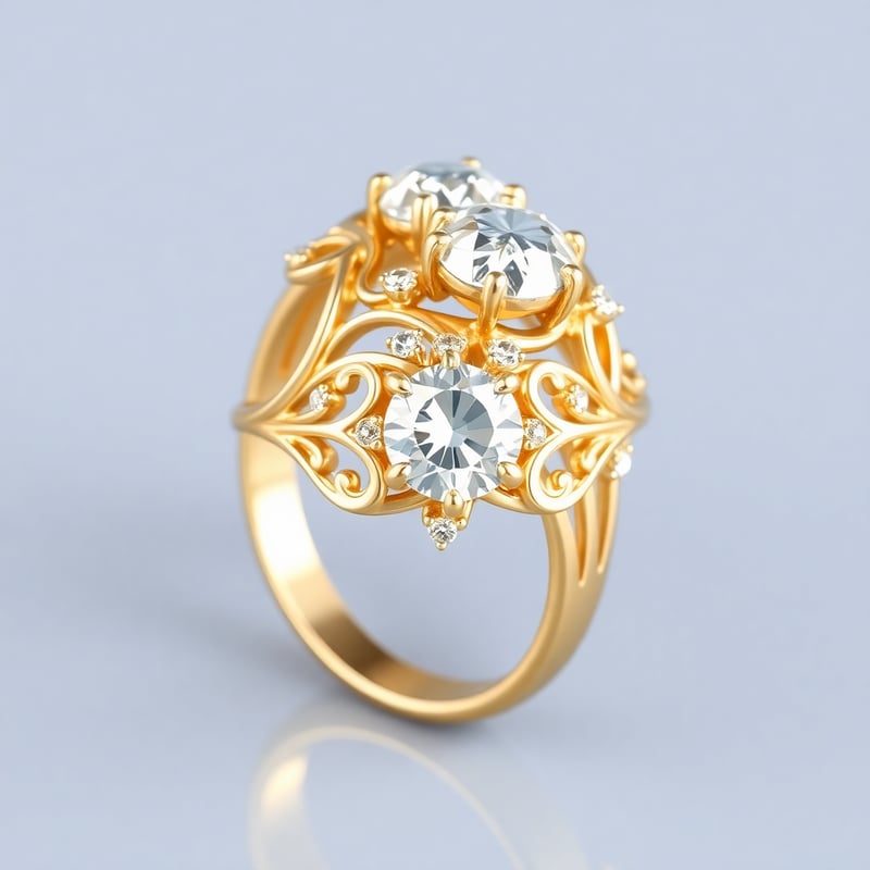 Elegant Gold and Diamond Ring