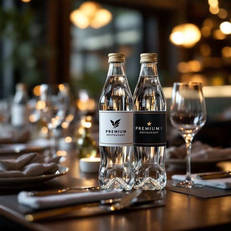 The BottleBoost team in their modern design studio working on custom bottle designs with various samples displayed