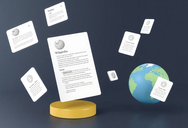 Wikipedia Page Creation Process in 3D