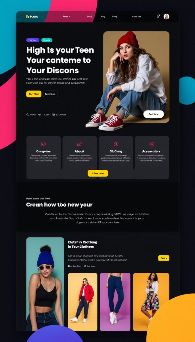 Trendy Teen Online Store Concept