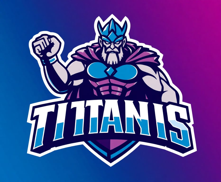 Titans team logo featuring a mighty titan figure