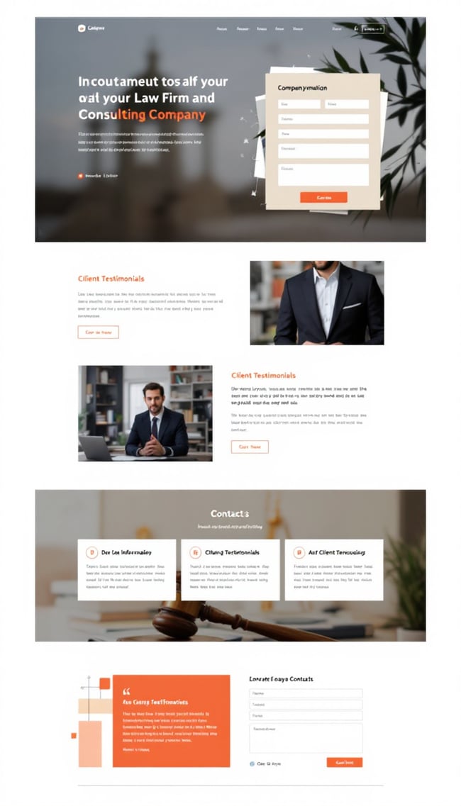 Professional Law Firm Website Layout