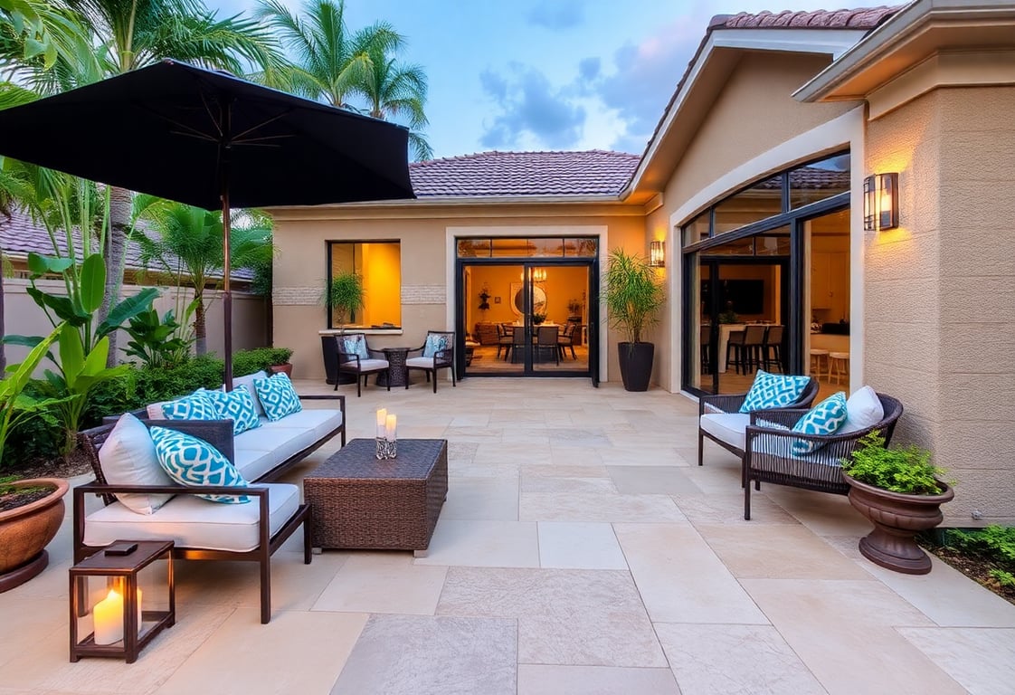 Professional stamped concrete patio installation in Newport News Virginia